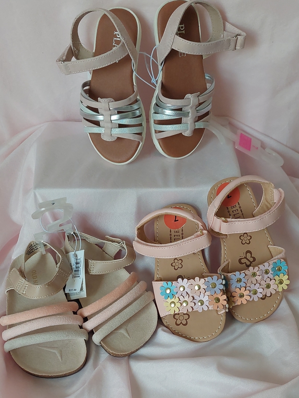 Girl's Sandals Set Of 3~ Sz 7.